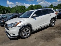 Toyota Highlander Vehiculos salvage en venta: 2015 Toyota Highlander Limited