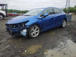 Chevrolet salvage cars for sale: 2018 Chevrolet Cruze Premier