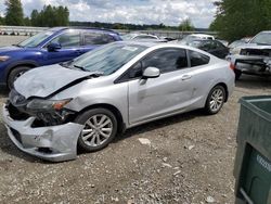 Salvage cars for sale from Copart Arlington, WA: 2012 Honda Civic EXL