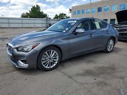 Salvage cars for sale from Copart Littleton, CO: 2021 Infiniti Q50 Luxe