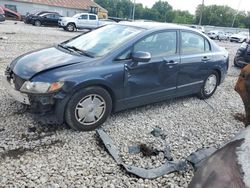 Honda Civic salvage cars for sale: 2009 Honda Civic Hybrid