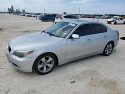 BMW 5 Series salvage cars for sale: 2007 BMW 525 I