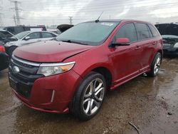 Salvage cars for sale from Copart Elgin, IL: 2014 Ford Edge Sport