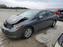 Salvage cars for sale from Copart Franklin, WI: 2012 Honda Civic LX