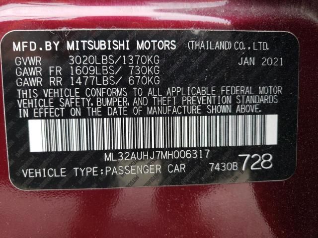 2021 Mitsubishi Mirage ES