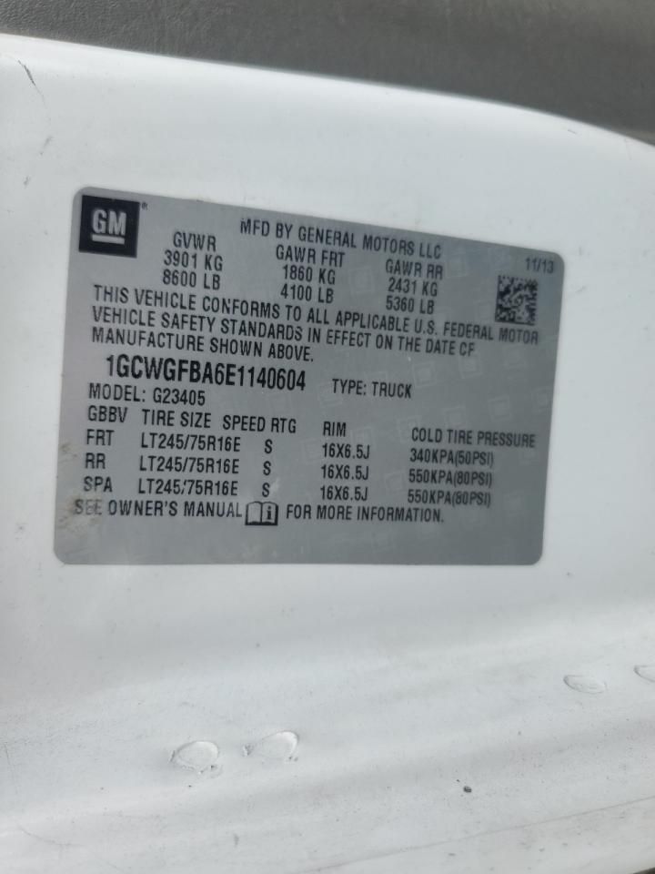 2014 Chevrolet Express G2500