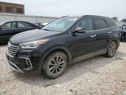 Salvage cars for sale from Copart Kansas City, KS: 2017 Hyundai Santa FE SE