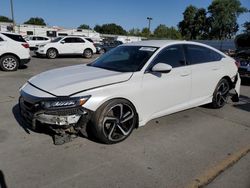 Honda Accord Sport salvage cars for sale: 2018 Honda Accord Sport