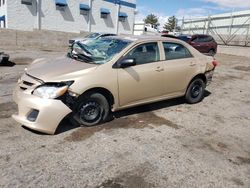 Salvage cars for sale from Copart Albuquerque, NM: 2011 Toyota Corolla Base