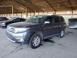 Toyota salvage cars for sale: 2012 Toyota Highlander Base