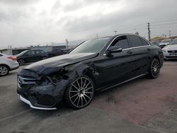 Salvage cars for sale from Copart Sun Valley, CA: 2015 Mercedes-Benz C 300 4matic