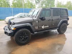 Salvage cars for sale from Copart Moncton, NB: 2021 Jeep Wrangler Unlimited Sport
