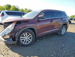 Toyota salvage cars for sale: 2014 Toyota Highlander LE