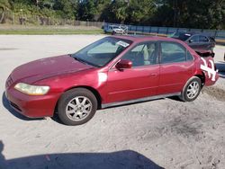 Honda Accord se Vehiculos salvage en venta: 2002 Honda Accord SE