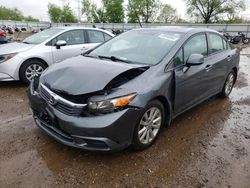 Honda Civic EXL salvage cars for sale: 2012 Honda Civic EXL