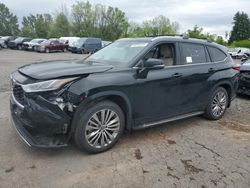 Toyota salvage cars for sale: 2021 Toyota Highlander Platinum