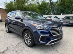 Hyundai Santa fe salvage cars for sale: 2017 Hyundai Santa FE SE