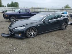 Salvage cars for sale from Copart Arlington, WA: 2015 Tesla Model S 85D