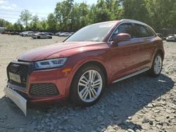 Salvage cars for sale from Copart Waldorf, MD: 2018 Audi Q5 Premium Plus