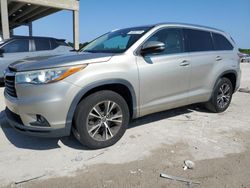 Toyota salvage cars for sale: 2016 Toyota Highlander XLE