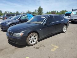 BMW salvage cars for sale: 2007 BMW 750