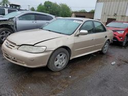 Salvage cars for sale from Copart New Britain, CT: 2002 Honda Accord EX