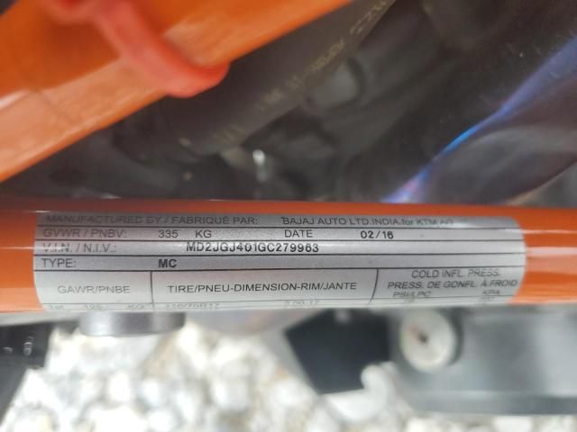 2016 KTM RC 390