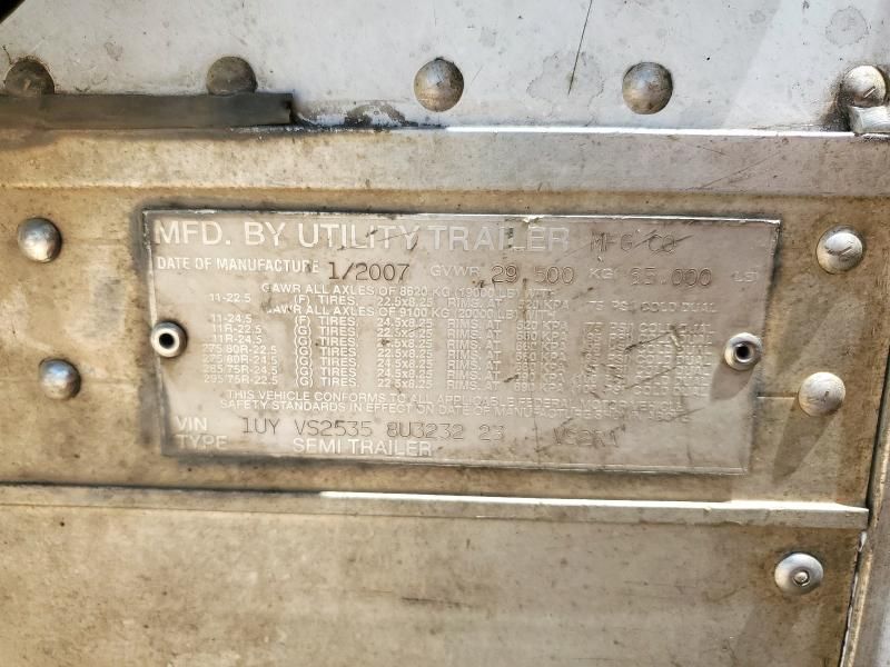 2008 Utility VS2RA Refrigerated Van Trailer