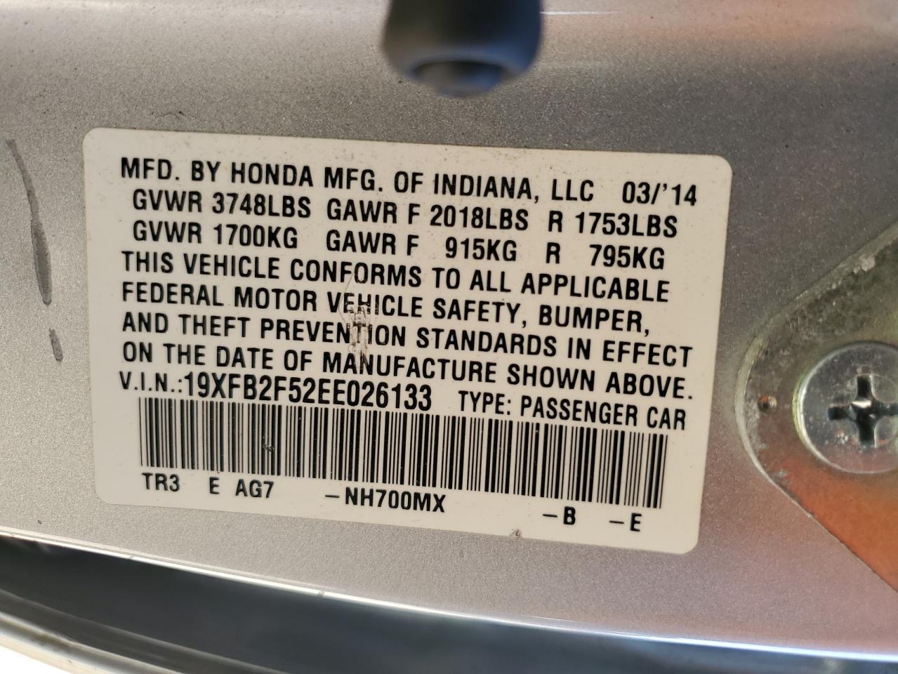 2014 Honda Civic lx