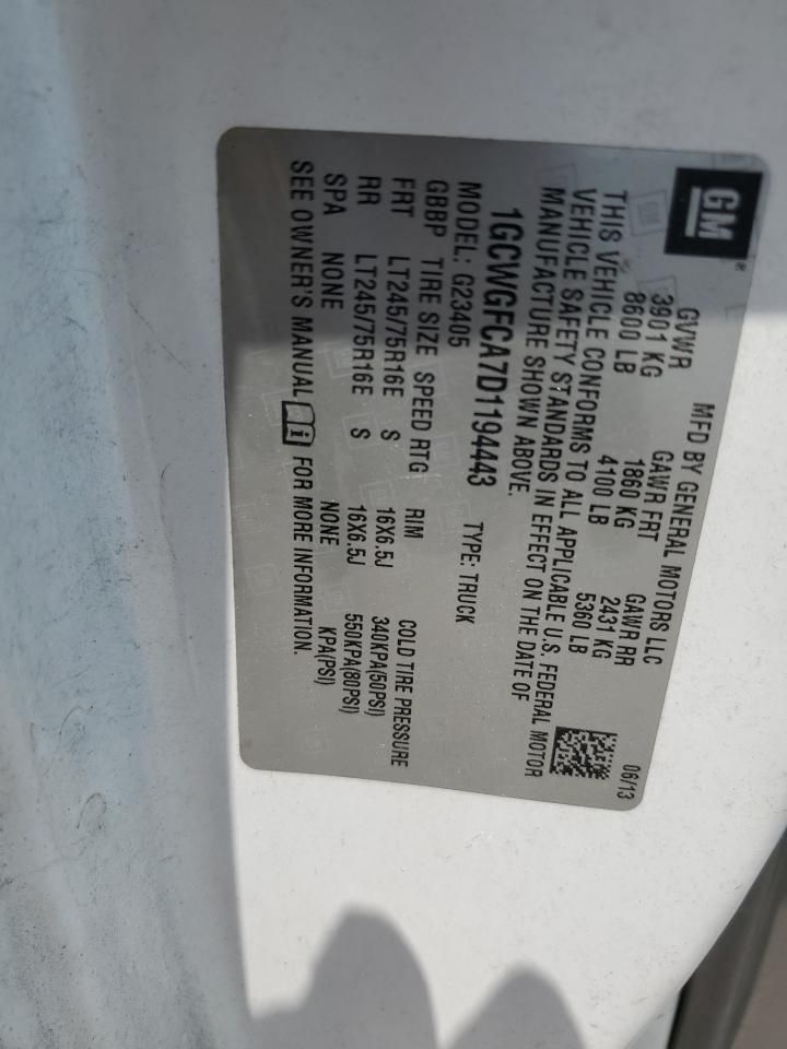 2013 Chevrolet Express G2500