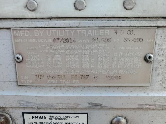 2015 Utility VS2DX DRY Van Trailer