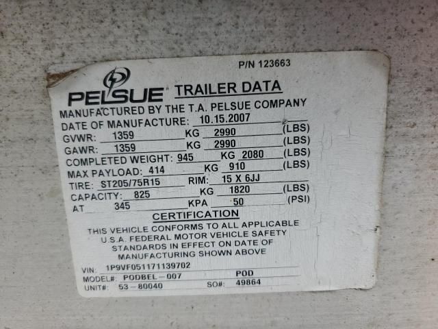 2007 Pelsue UE PODBEL-007 Fiber Optic Splicing Trailer