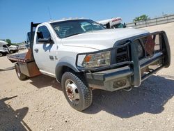 Salvage trucks for sale at Abilene, TX auction: 2012 Dodge RAM 4500 Flatbed Truck