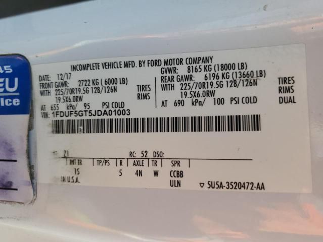 2018 Ford F550 Super Duty