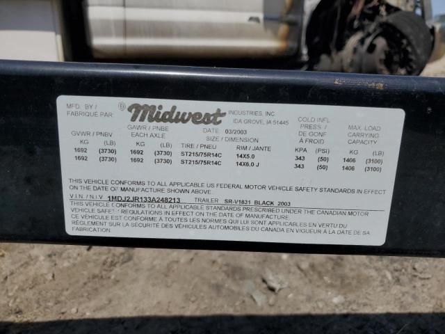 2003 Shln 2003 Shorelandr SR-V1831 Boat Trailer