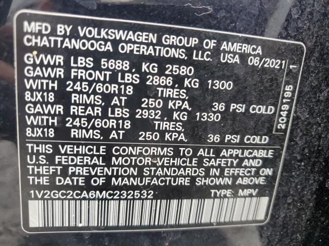 2021 Volkswagen Atlas Cross Sport S