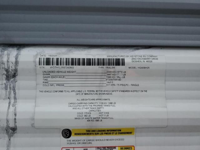 2025 Keystone Travel Trailer