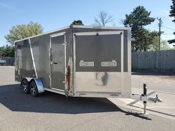 Salvage trucks for sale at Ham Lake, MN auction: 2024 Stealth SAPT721TA2 Enclosed Snowmobile Trailer