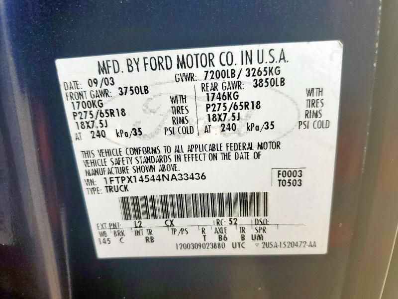 2004 Ford F150