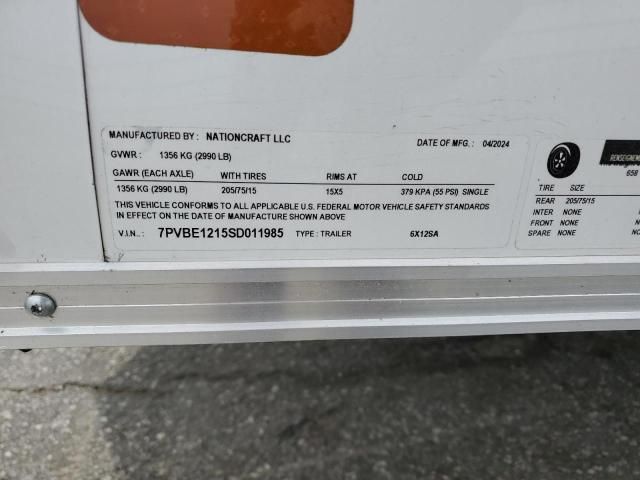 2025 Nationcraft 2024 Nationcraft LLC 6X12SA Enclosed Cargo Trailer