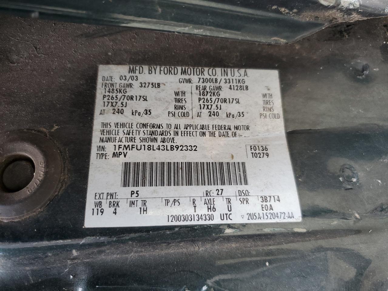 2003 Ford Expedition Eddie Bauer