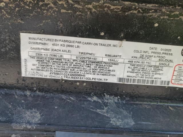 2025 Carry-On 6X10DLPE10K-TP Dump Trailer