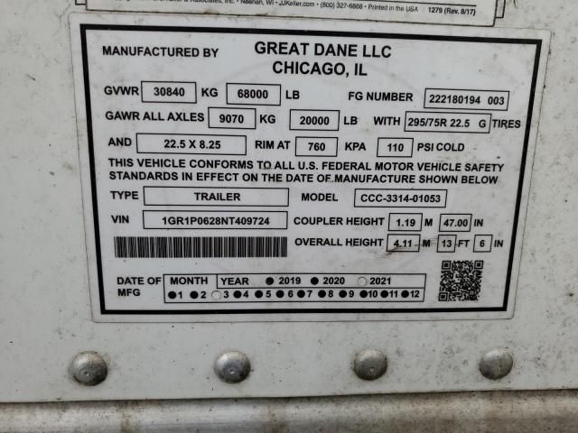 2022 Great Dane 2022 Great Dane CCC-3314-01053 DRY Van Trailer