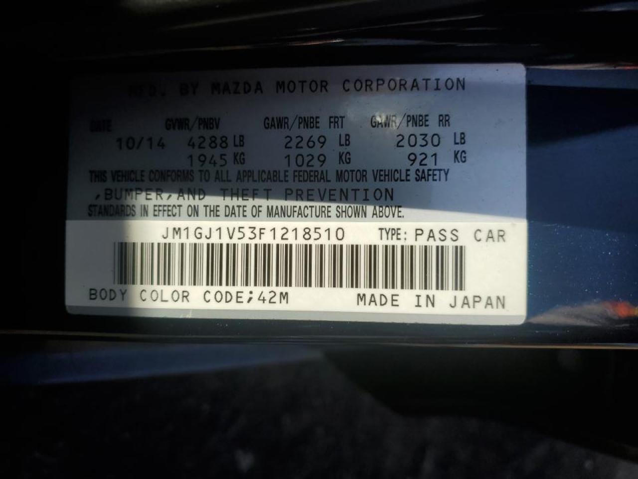 2016 Mazda 6 Touring