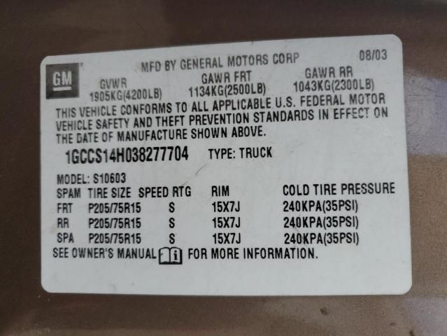 2003 Chevrolet S Truck S10