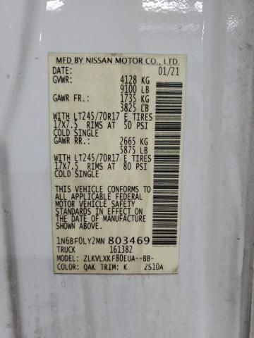 2021 Nissan NV 2500 S