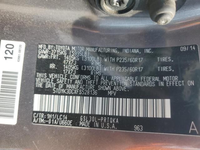 2015 Toyota Sienna XLE