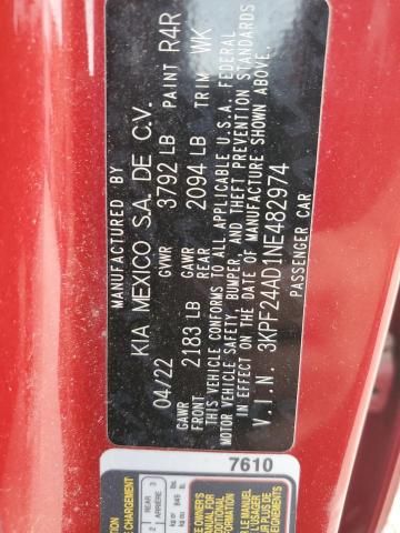 2022 KIA Forte FE