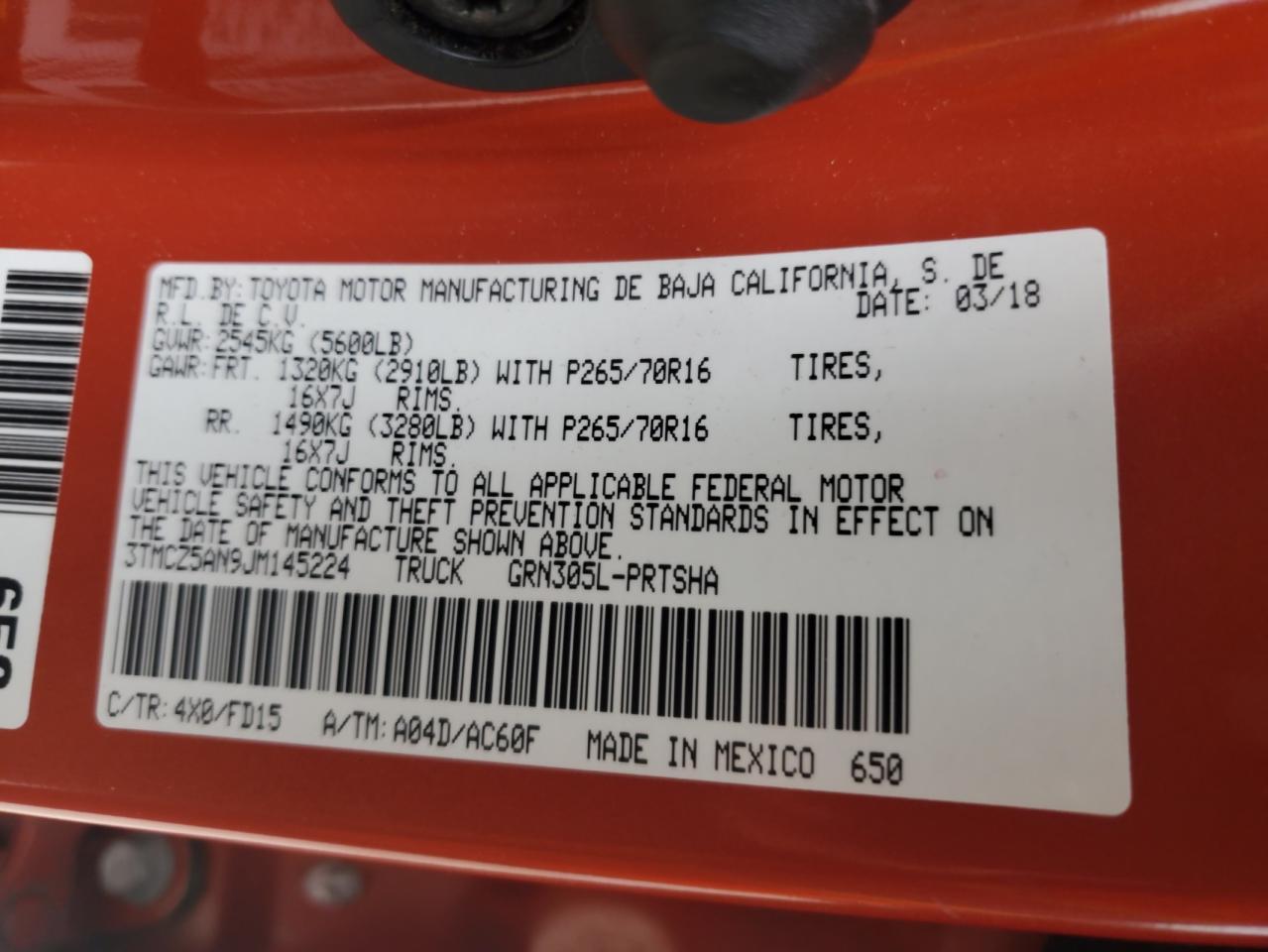 2018 Toyota Tacoma TRD OFF-Road