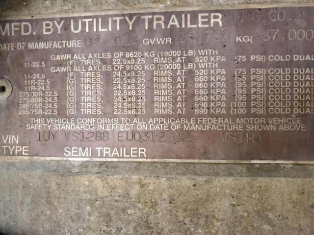 2014 Utility VS1RA Refrigerated Van Trailer